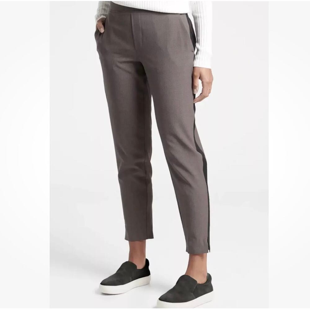Athleta Brooklyn Plaid Ankle Pant Brown/Black Women's Size 12